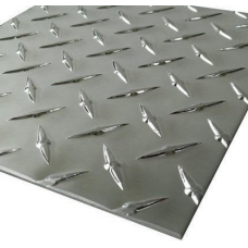 Лист алюминиевый рифленый алмаз (даймонд) ВД1НР 1,5х1200х3000 мм
